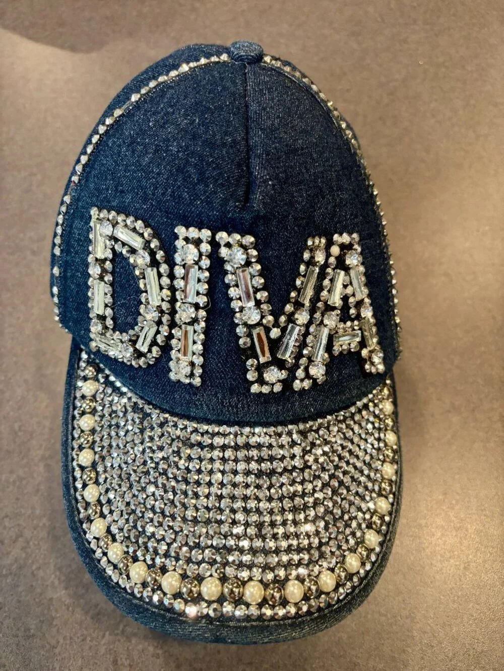 ~~Popfizzy Rhinestone Diva Hat for Women, Bedazzled Queen Gifts, Bling Hat...***